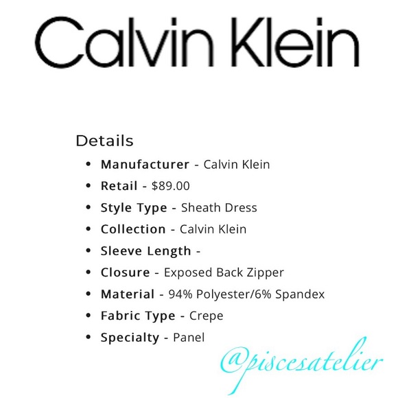 Calvin Klein Tie-Neck Scuba-Crepe Sheath Dress in White, Women’s Size 2 - Picture 8 of 9